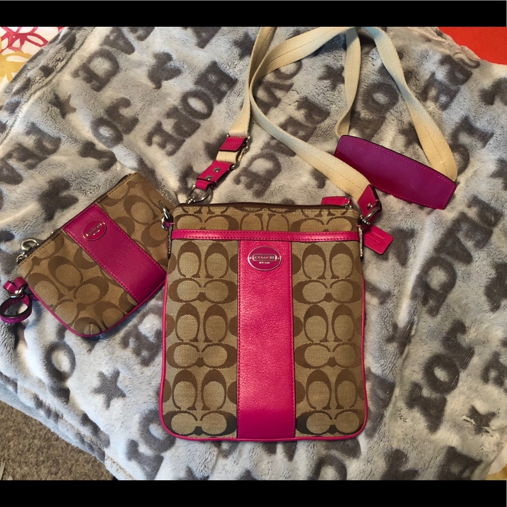 Coach crossbody and wristlet